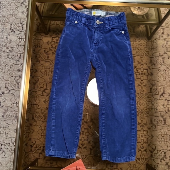 Straight Leg Cord Trousers -Blue Mini Boden Corduroy Pants - Picture 2 of 6